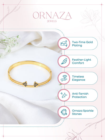 Gold CZ Line Bracelet