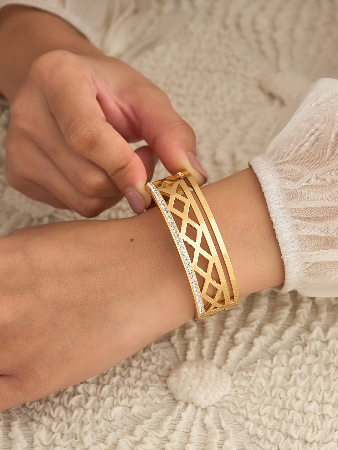 Golden Lattice Shine Bracelet