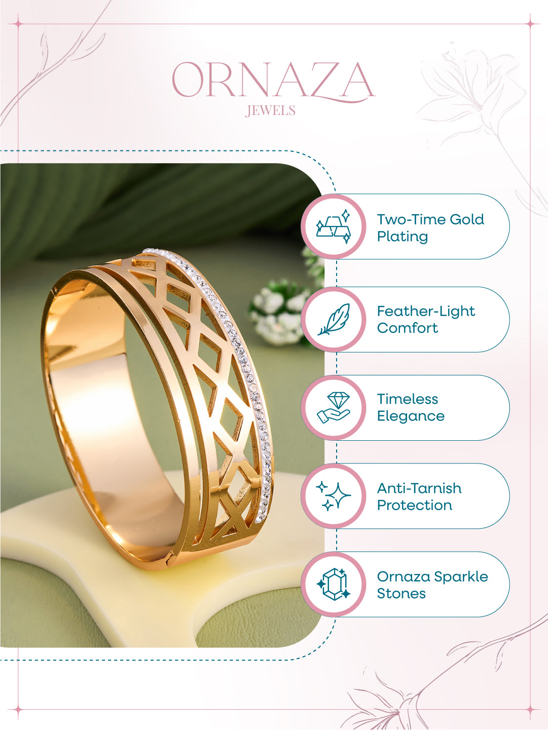 Golden Lattice Shine Bracelet