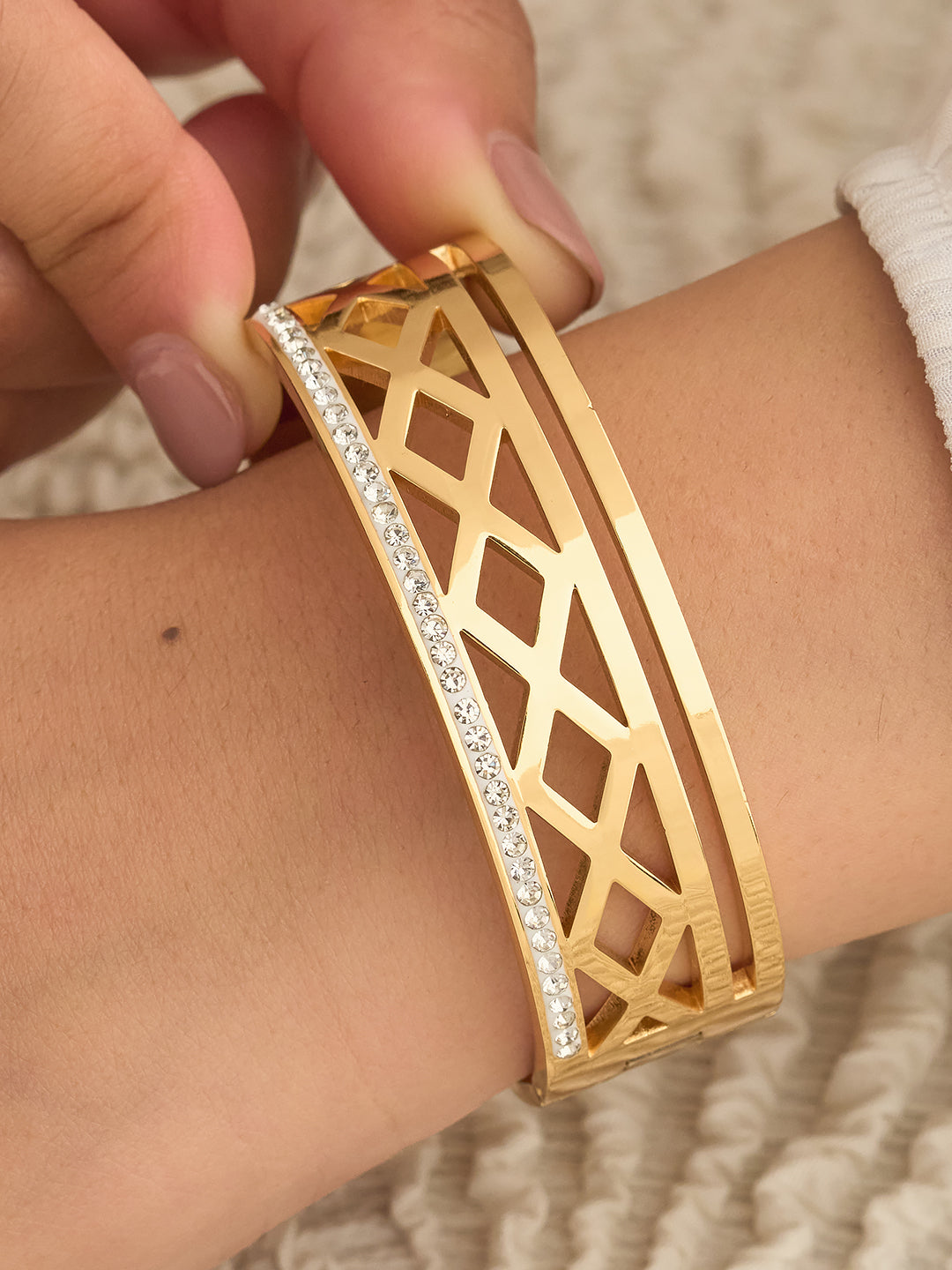 Golden Lattice Shine Bracelet