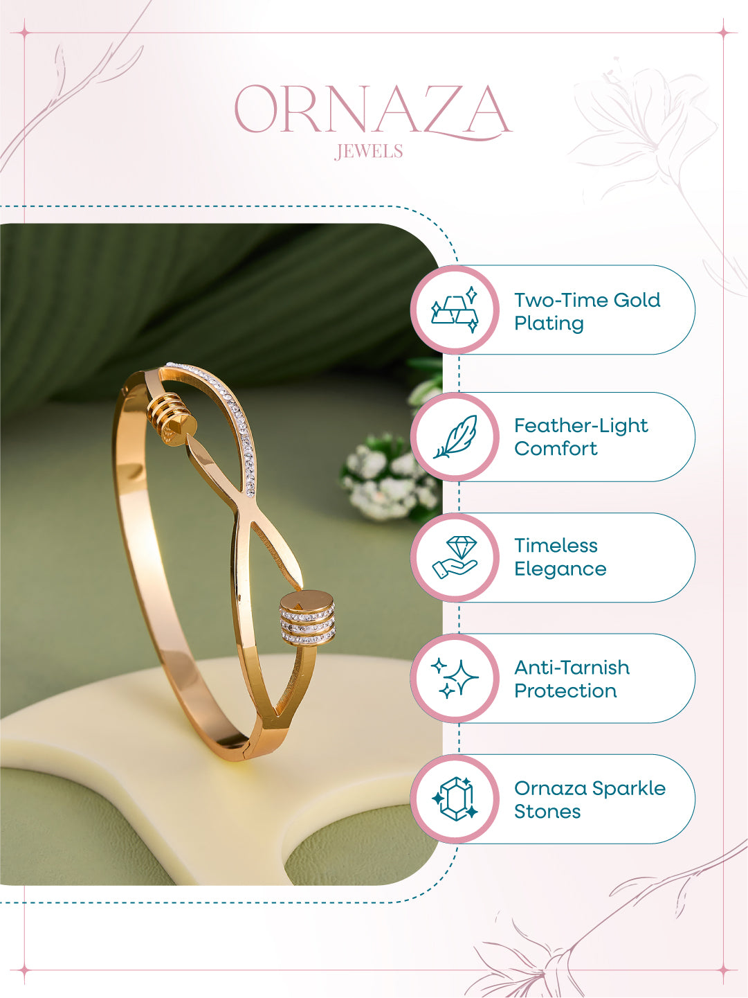 Infinity Luxe Open Bracelet