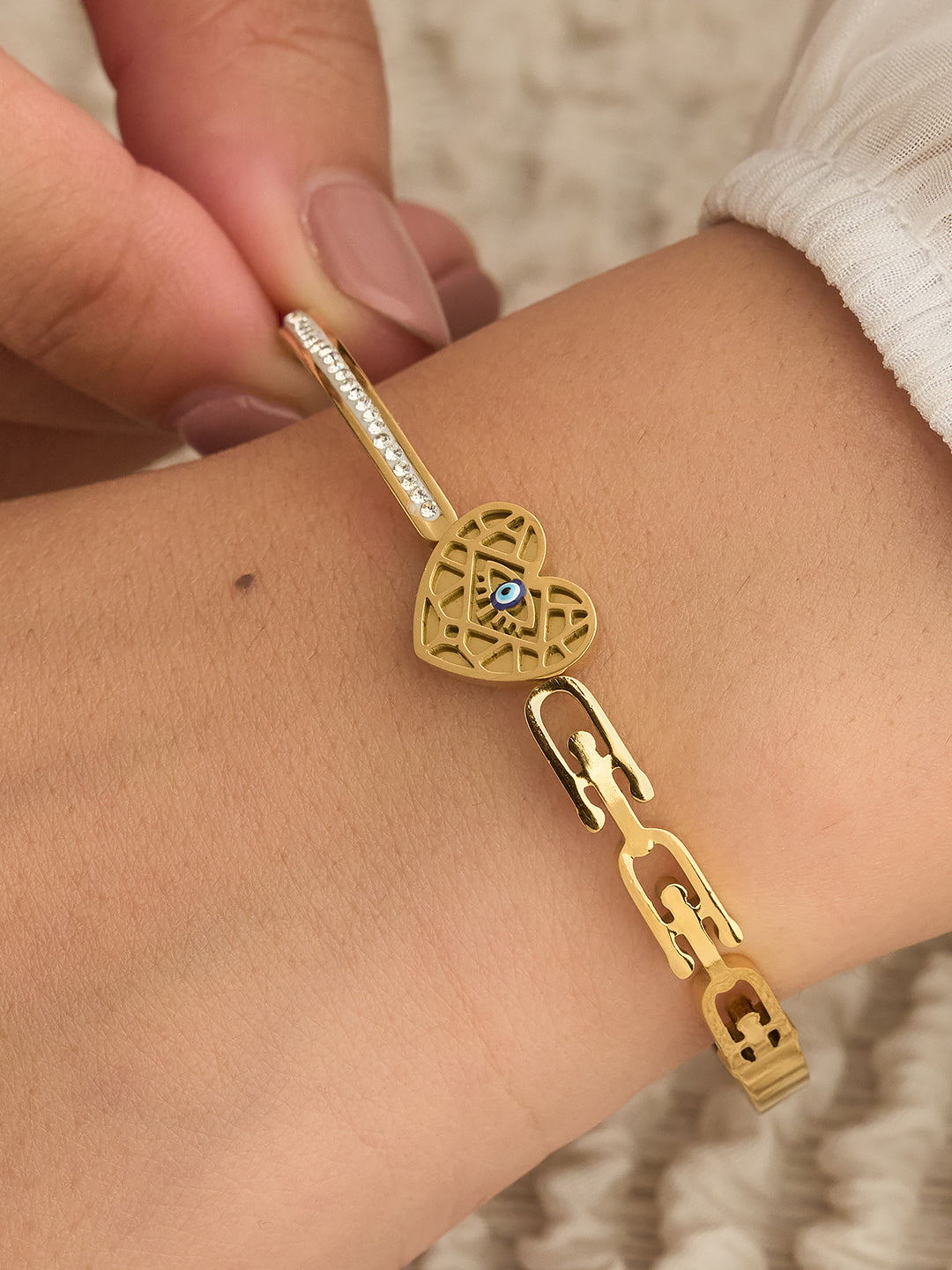 Evil Eye Heart Bracelet