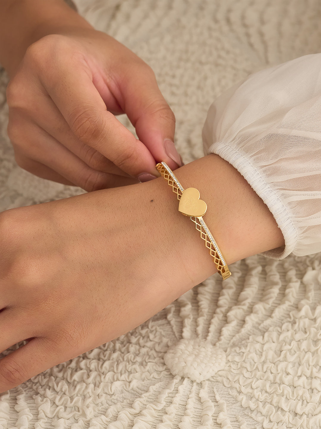 Golden Heart Grace Bracelet