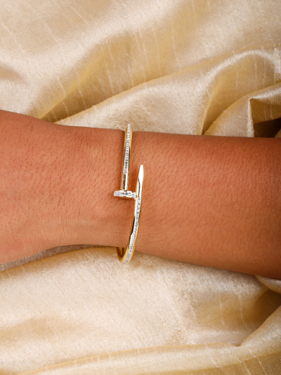 Gold Nail Charm Bracelet