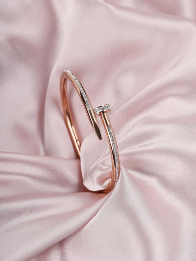 Rose Gold Nail Charm Bracelet