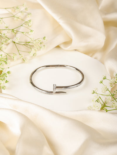 Silver Nail Charm Bracelet