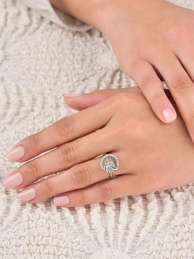 Celestine Peacock Ring