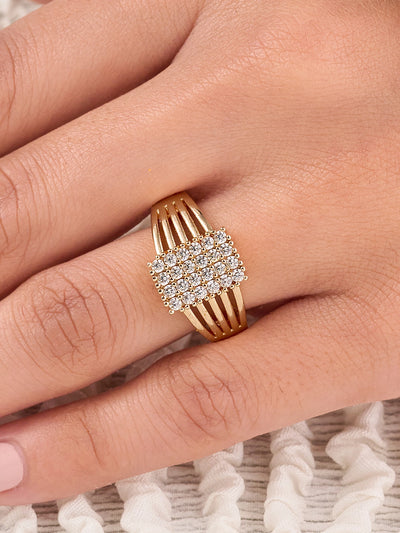 Zarelle Luxe Grid Ring