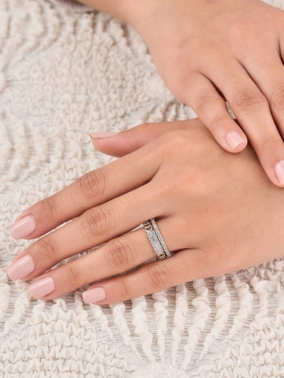 Aveline Triple Pave Ring