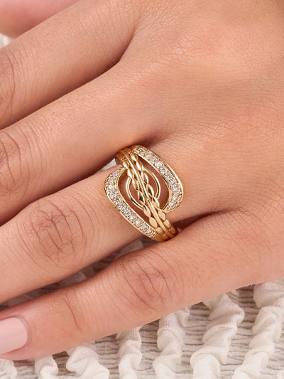 Elviera Chain Twist Ring
