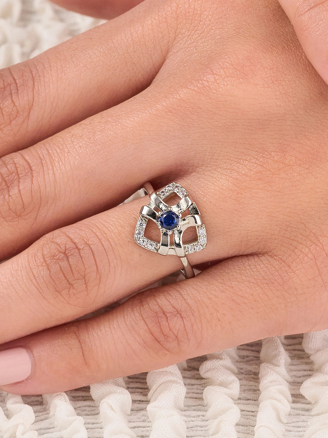 Celestia Blue Petal Ring