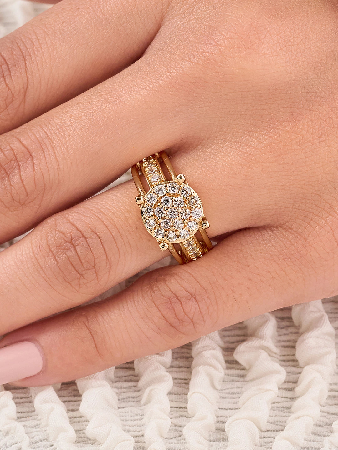 Aurelia Halo Pavé Ring