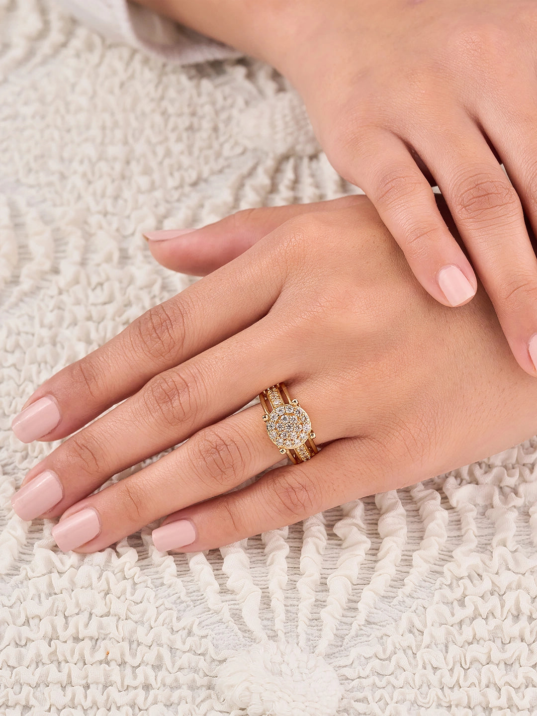 Aurelia Halo Pavé Ring