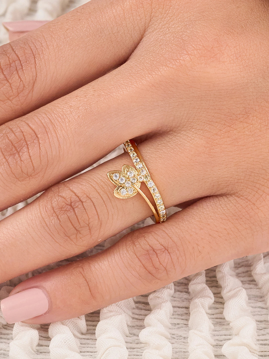 Aveline Butterfly Pave Ring