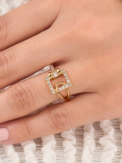 Aurelia Geometric Grace Ring