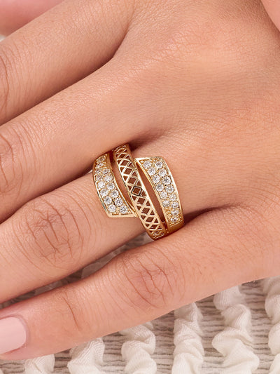 Aurelia Luxe Lattice Band Ring