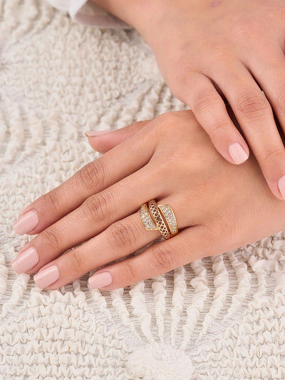Aurelia Luxe Lattice Band Ring