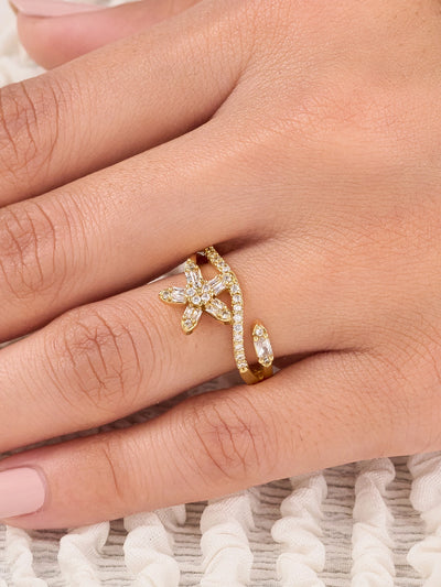Elara Floral Spark Ring