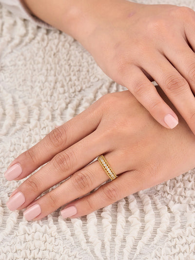 Elara Dainty Pave Band Ring