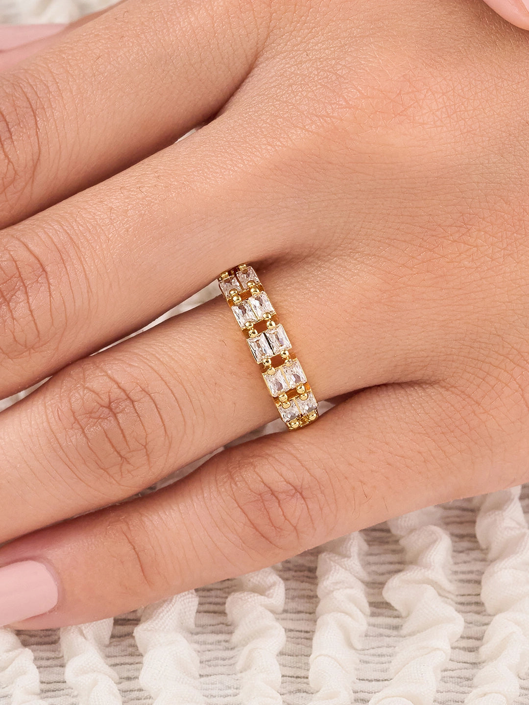 Elara Baguette Link Women’s Ring