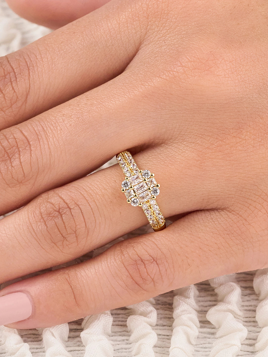Aurelia Crystal Cluster Women’s Ring