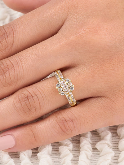 Aurelia Crystal Cluster Women’s Ring
