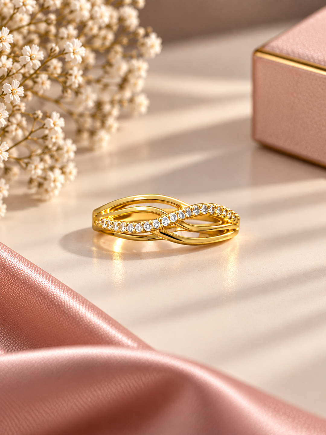 Elara Twisted Infinity CZ Ring