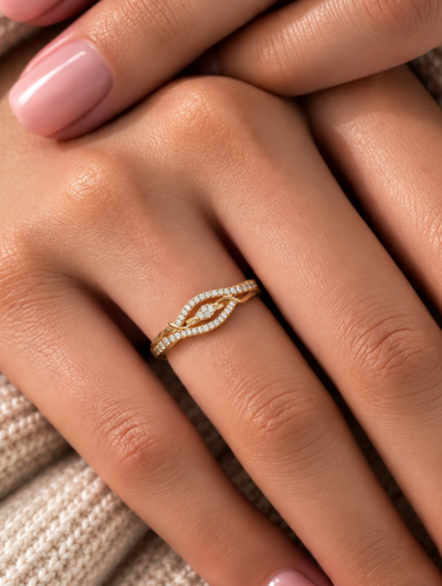 Elara Infinity Eye CZ Ring