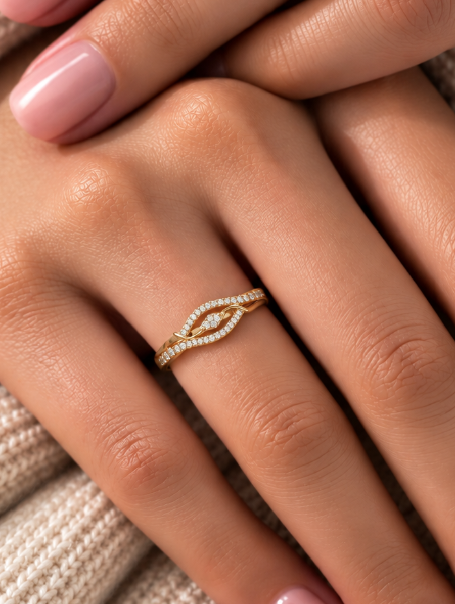Elara Infinity Eye CZ Ring