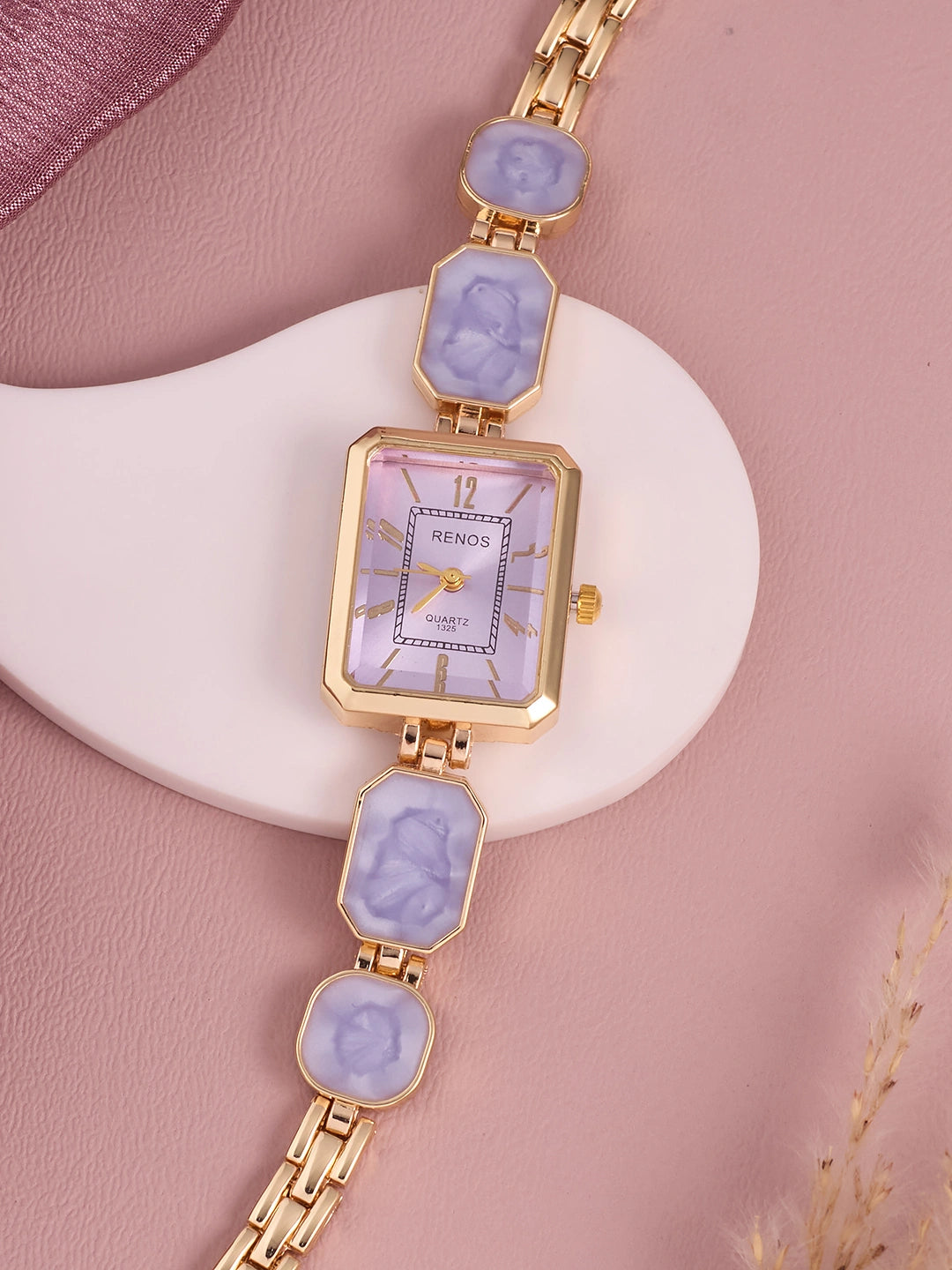 Elara Lavender Rectangle Women’s Watch