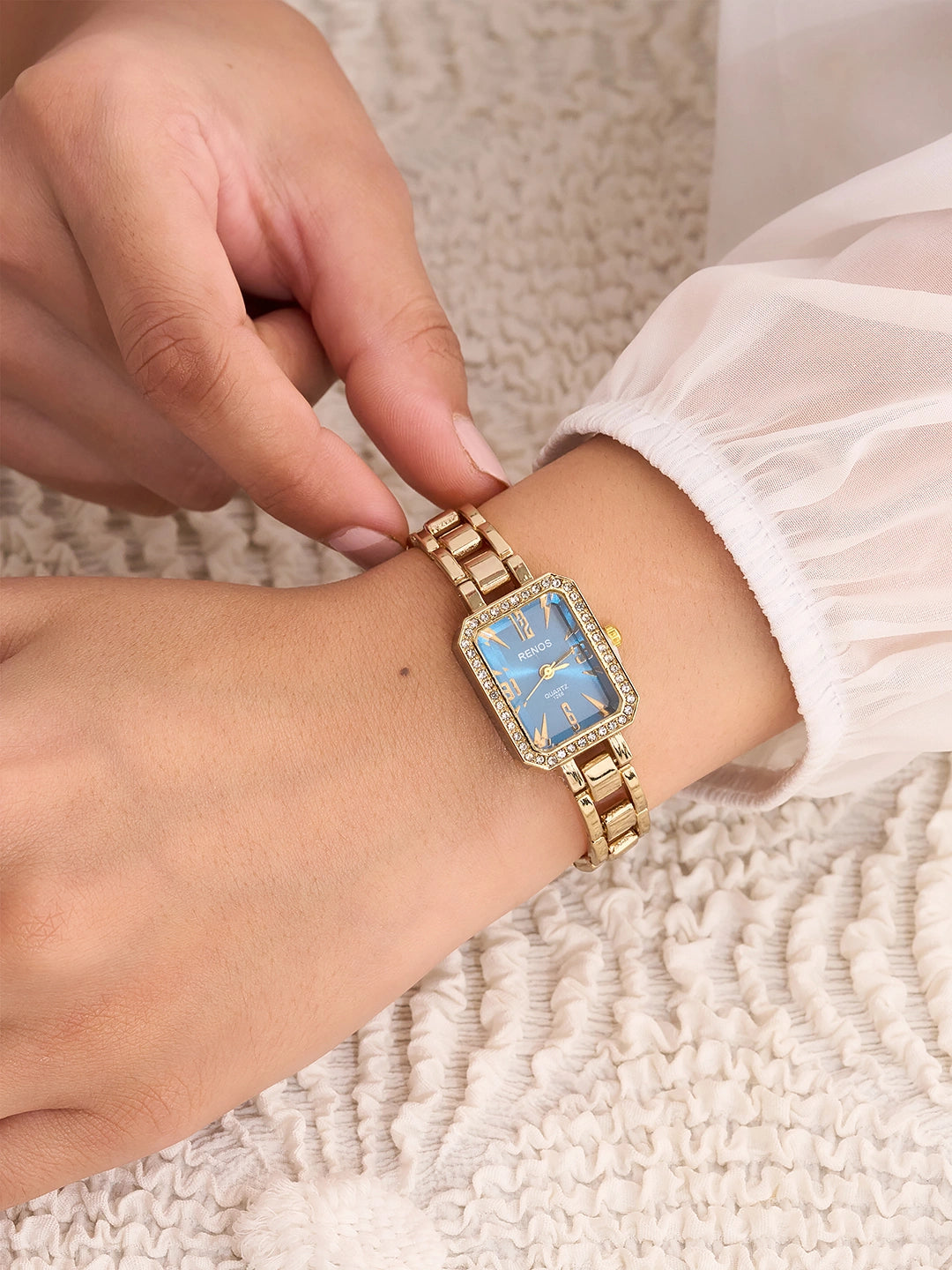 Seraphina Blue Rectangle Women’s Watch
