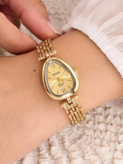 Elara Gold Oval Women’s Watch