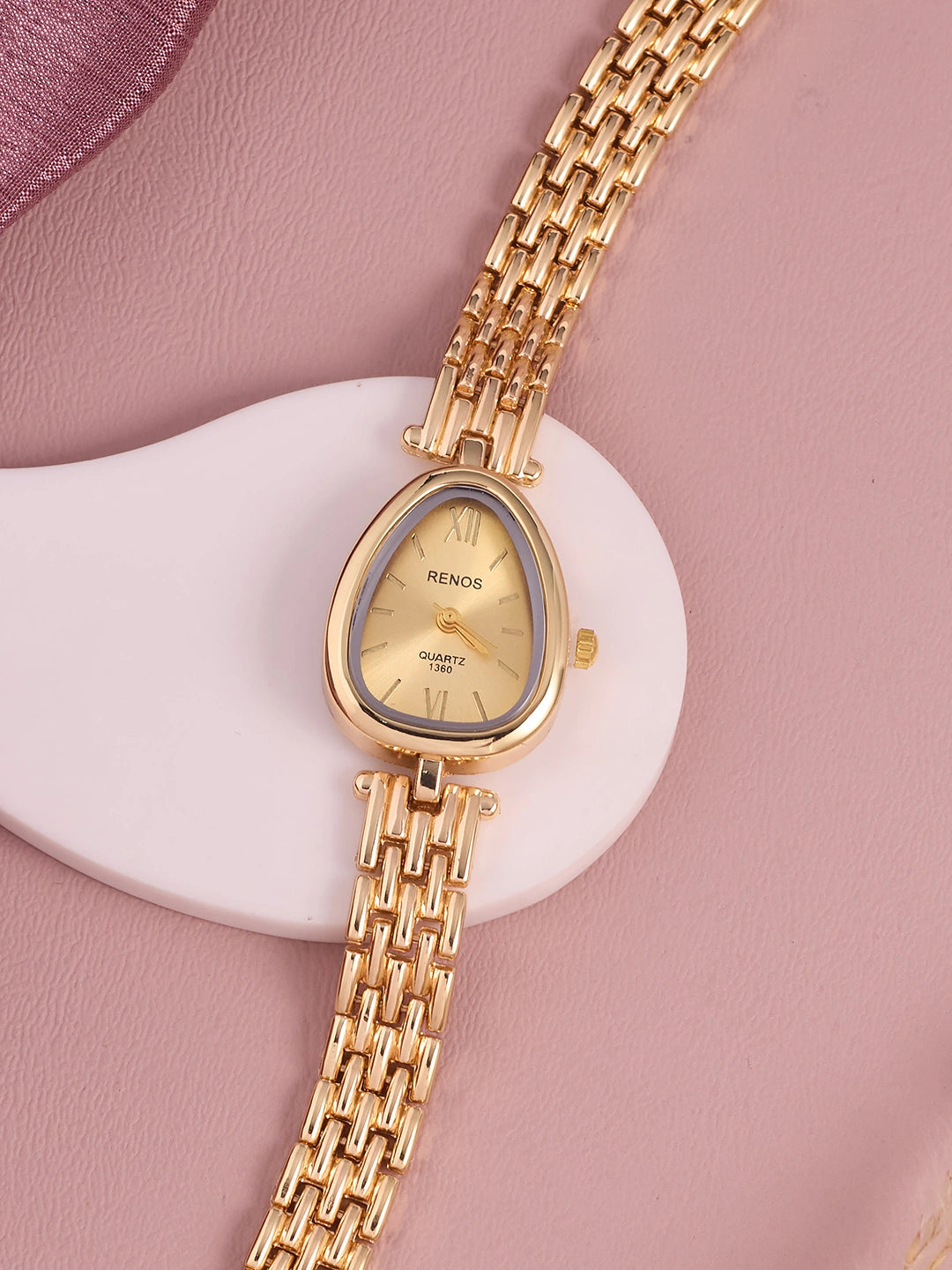 Elara Gold Oval Women’s Watch