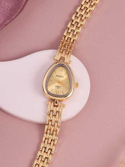 Elara Gold Oval Women’s Watch