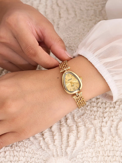 Elara Gold Oval Women’s Watch