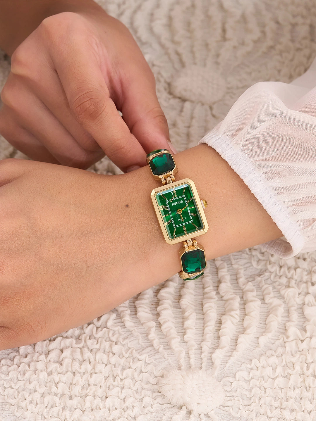 Emerald Luxe Facet Women’s Watch