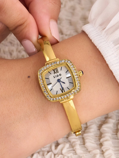 Ivory Gleam Square Women’s Watch