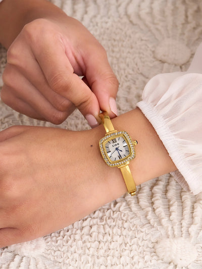 Ivory Gleam Square Women’s Watch