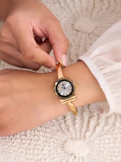 Onyx Halo Cuff Women’s Watch