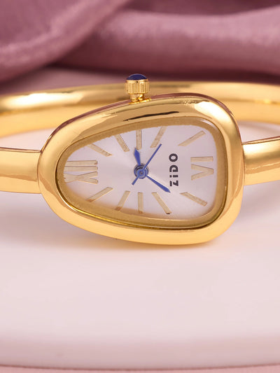 Serena Sculpted Gold Women’s Watch