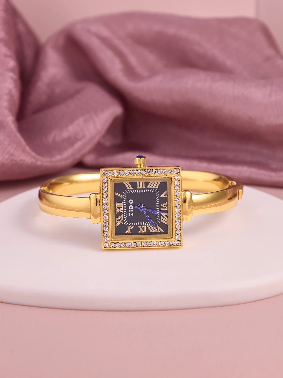 Valentina Noir Square Halo Women’s Watch
