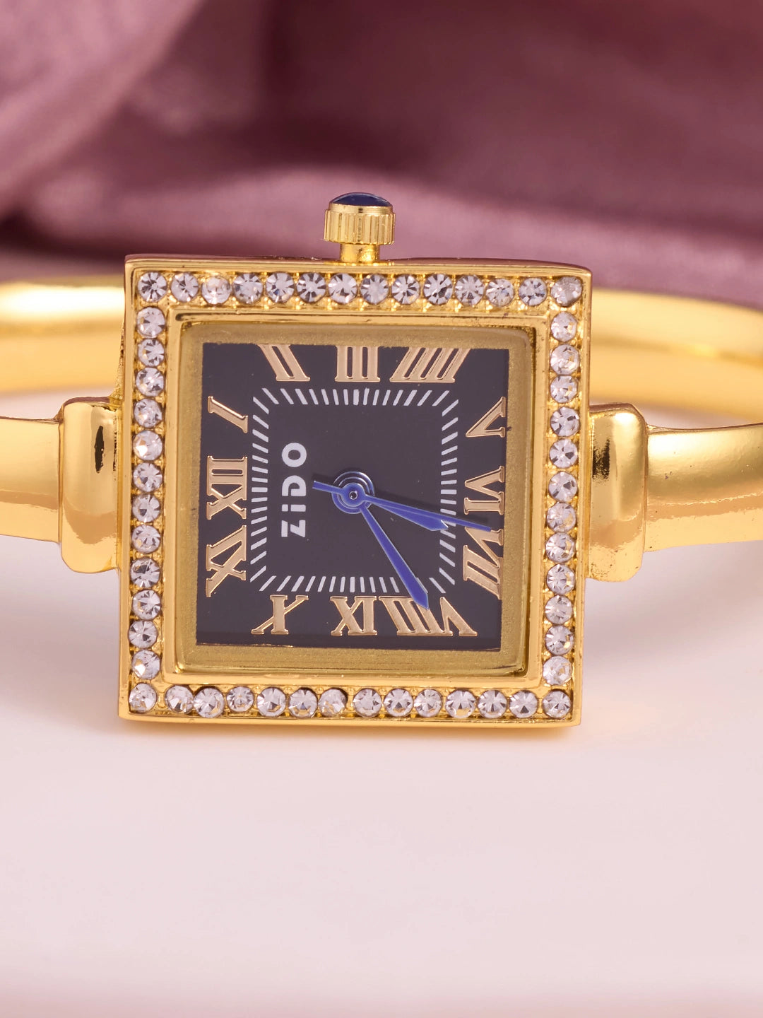 Valentina Noir Square Halo Women’s Watch