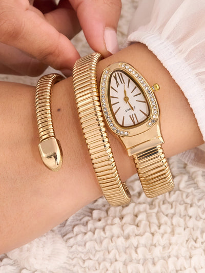 Elara Tonneau Crystal Women’s Watch