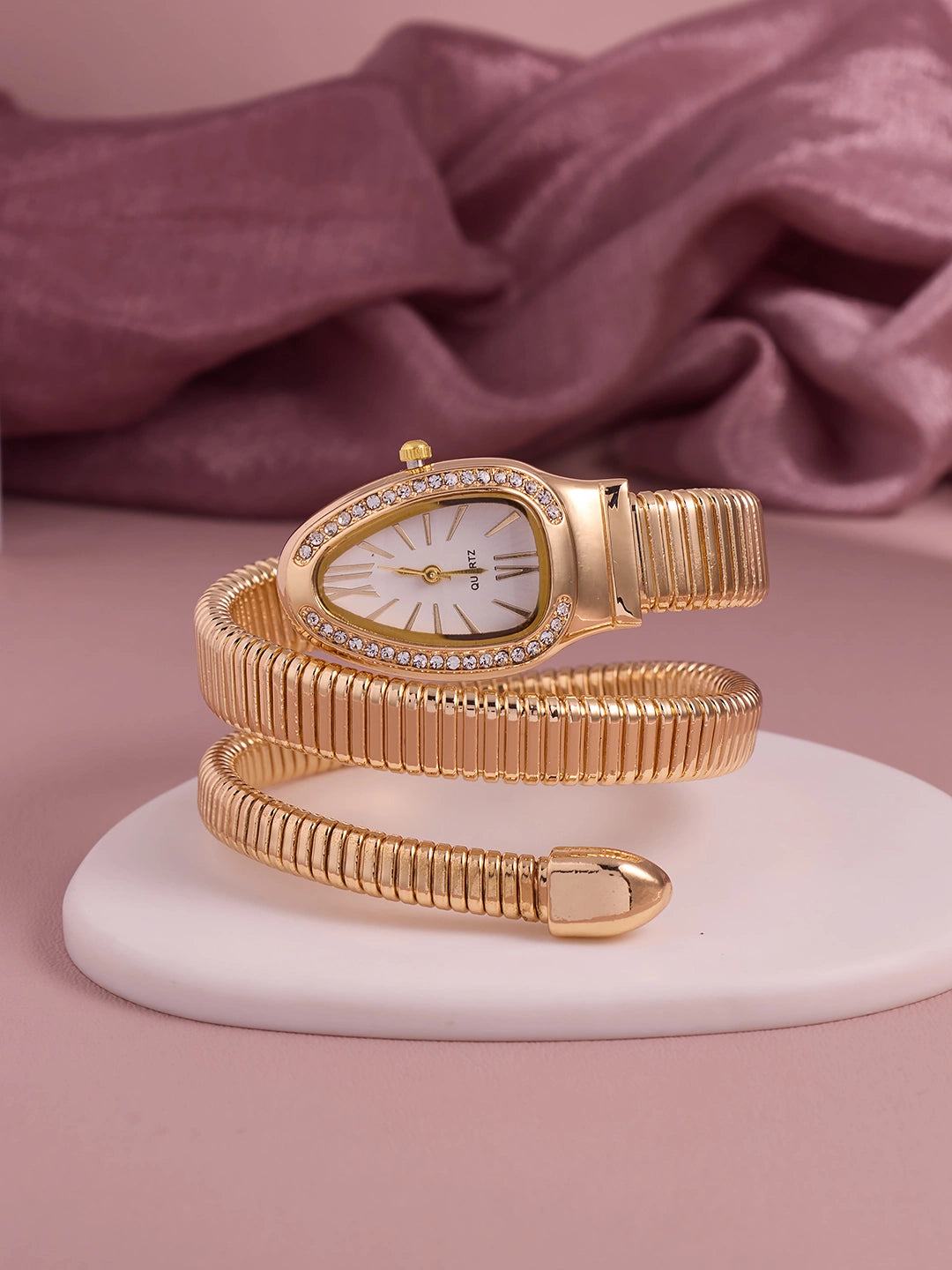Elara Tonneau Crystal Women’s Watch