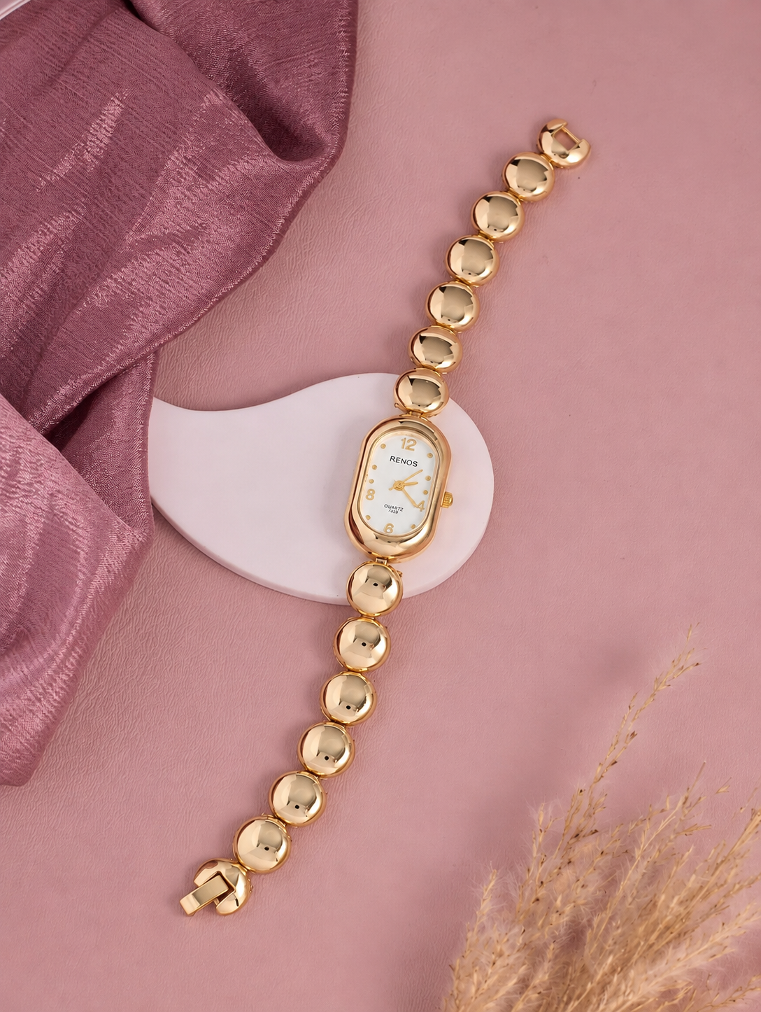Elara Pearl Link Women’s Watch