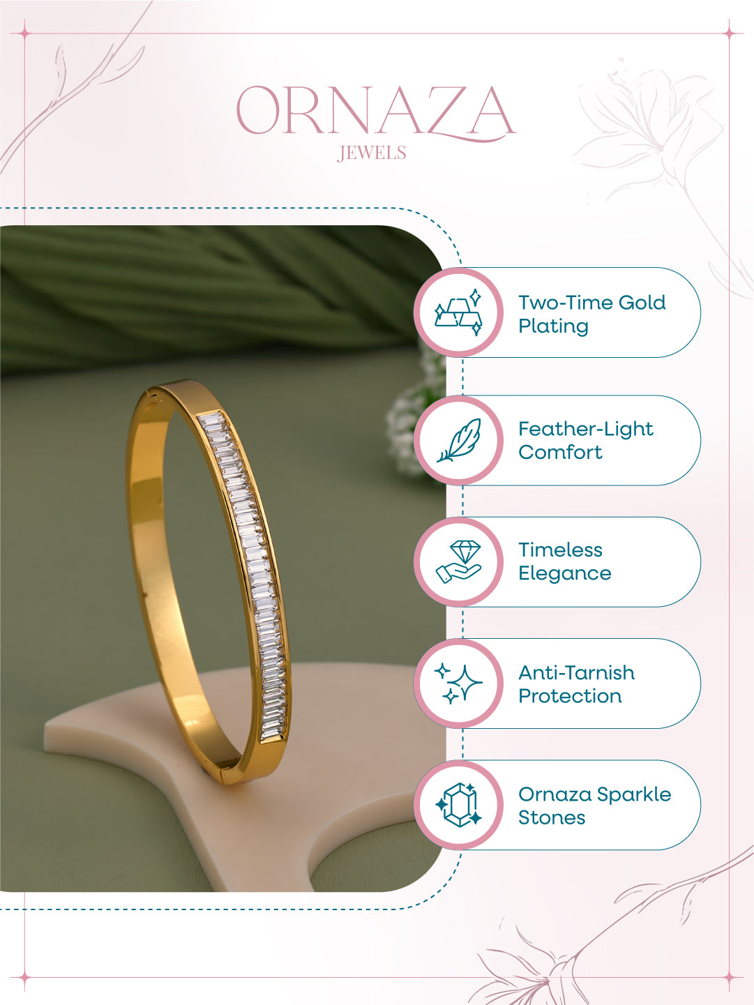 Zarelle Baguette Women’s Bracelet