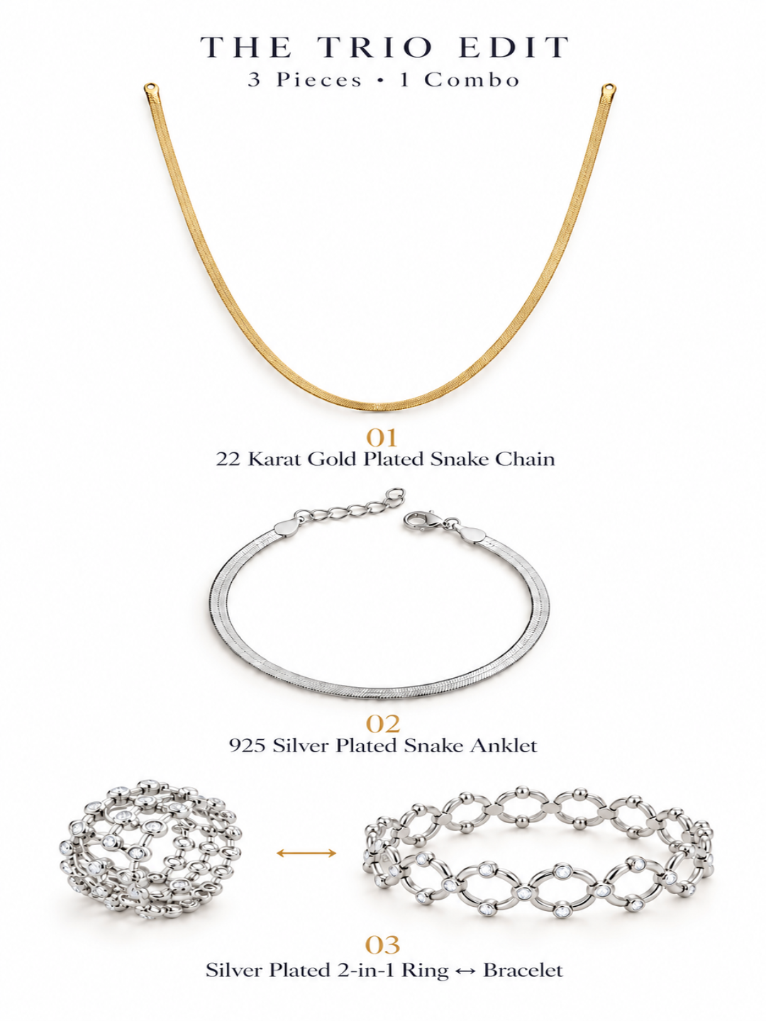 3 Pieces Combo - SILVER