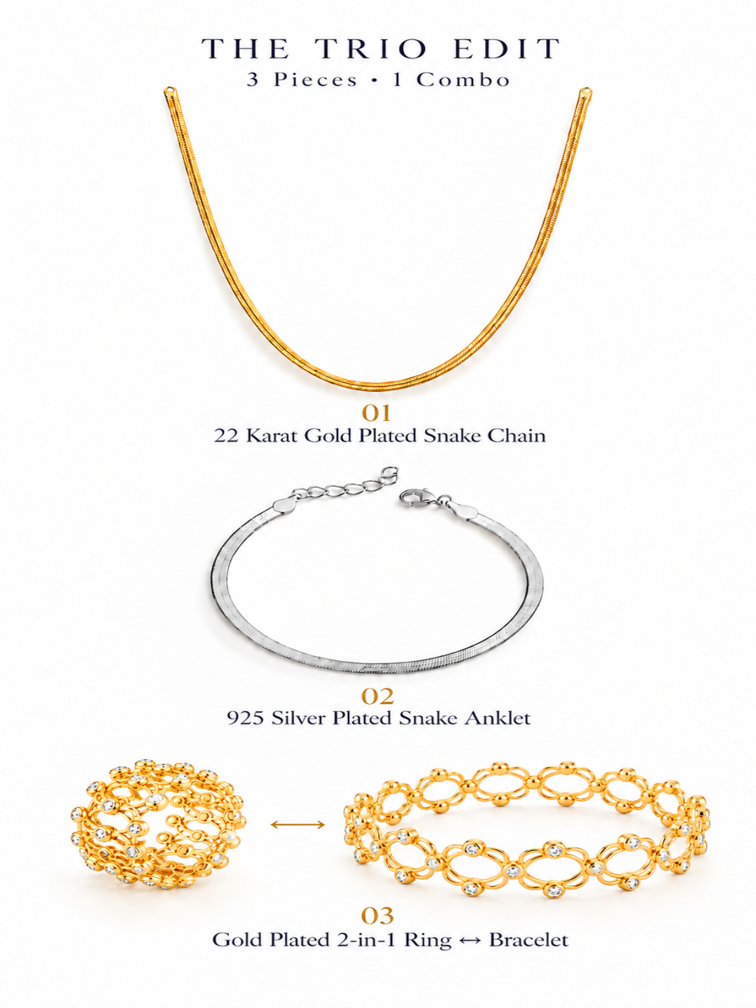 3 Pieces Combo - GOLD