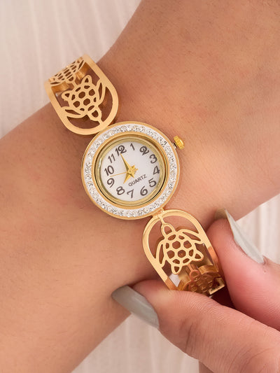 Elvaya Lotus Cuff Bracelet Watch