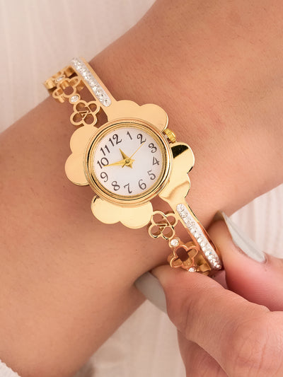Elvaya Bloom Crystal Cuff Watch